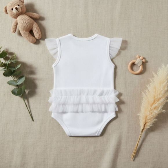 New Baby Girl Just Born Tutu Bodysuit Size 0 to 3 months - Picture 3 of 3